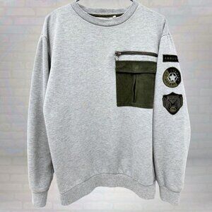 Vintage SoulStar Y2K Sweatshirt, Tactical Pocket Pullover, Size Medium